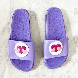Melissa x Care Bears Lilac Beach Slides Share Bear 10 Purple Jelly Gelly Sandals